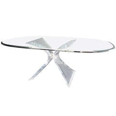 Lion in Frost Lucite Butterfly Dining Table
