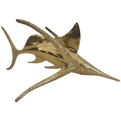 Signed Alain Chervet Brass Dolphin Coffee Table Base 1