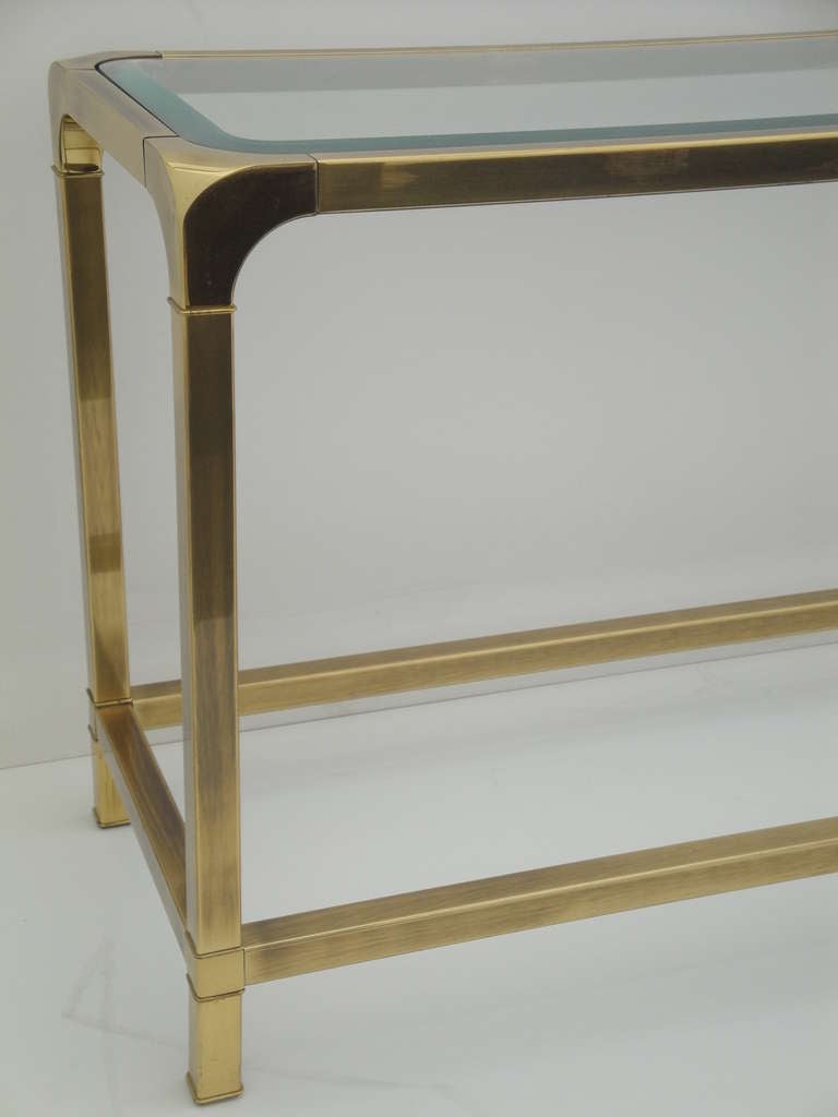 Mastercraft Antique Brass Console / Sofa Table In Excellent Condition In North Hollywood, CA