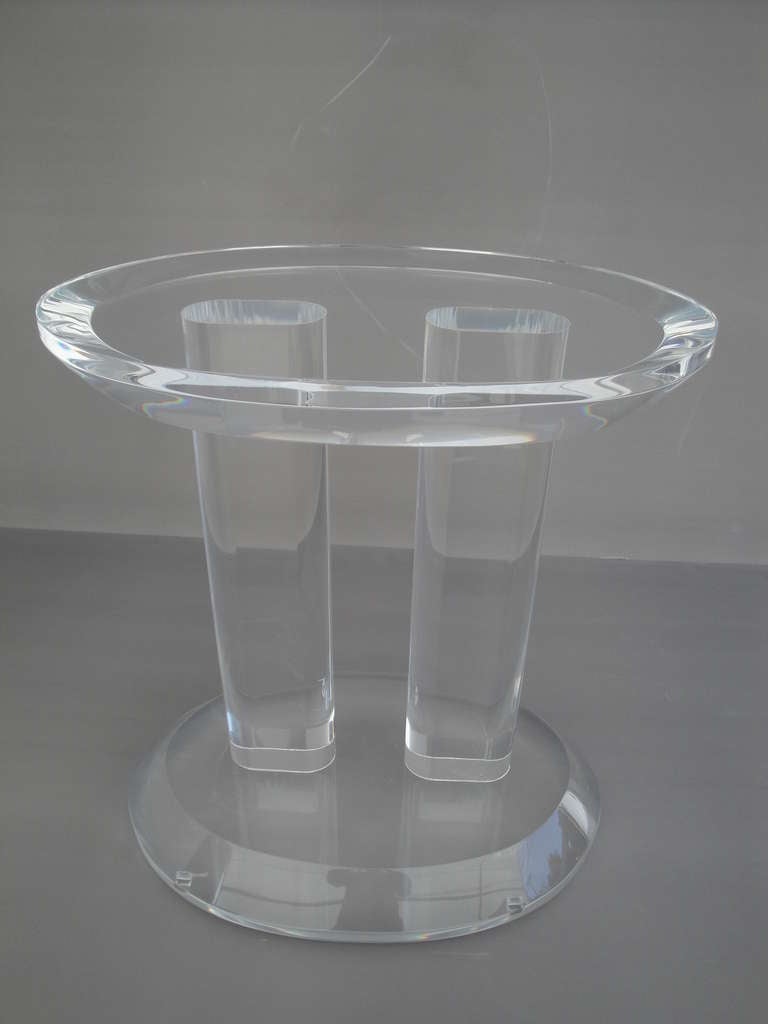 Late 20th Century Charles Hollis Jones Lucite Dining Table - Signed, Dated and Numbered