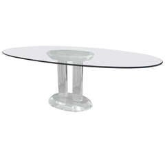 Charles Hollis Jones Lucite Dining Table - Signed, Dated and Numbered 6