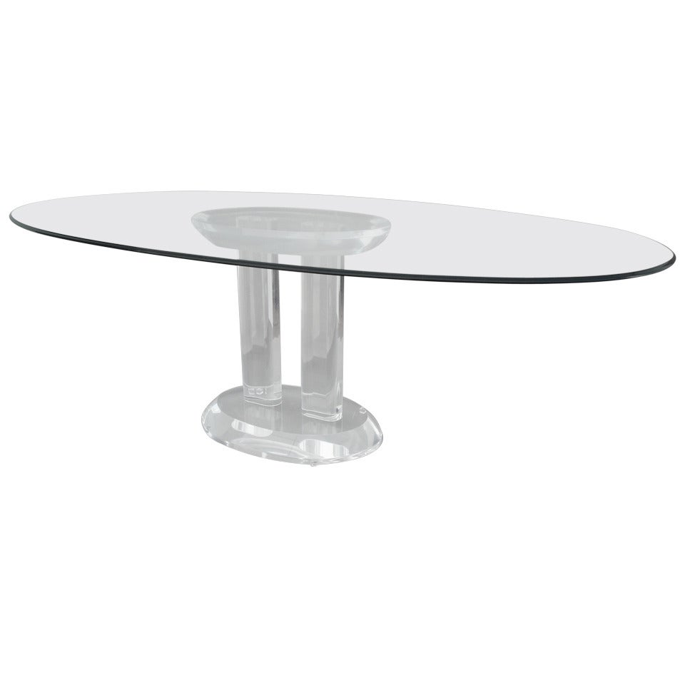 Charles Hollis Jones Lucite Dining Table - Signed, Dated and Numbered