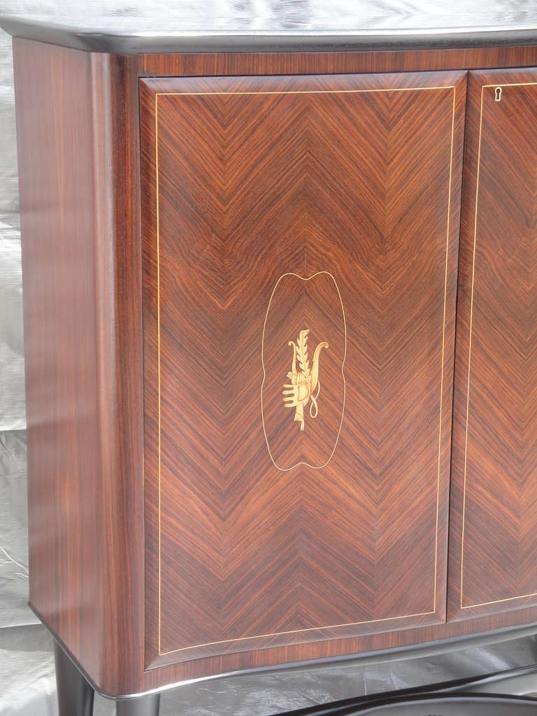 Rosewood Bar Cabinet Style of Paolo Buffa 3