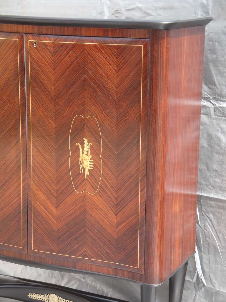 Rosewood Bar Cabinet Style of Paolo Buffa 2