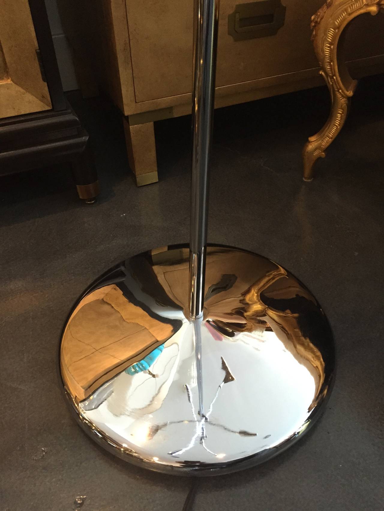 Plated Chrome Floor Lamp by Harry Allen for Kovacs Lighting