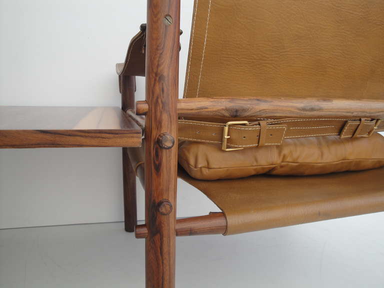 Arne Norell Rosewood Safari Lounge Chairs with Table 3