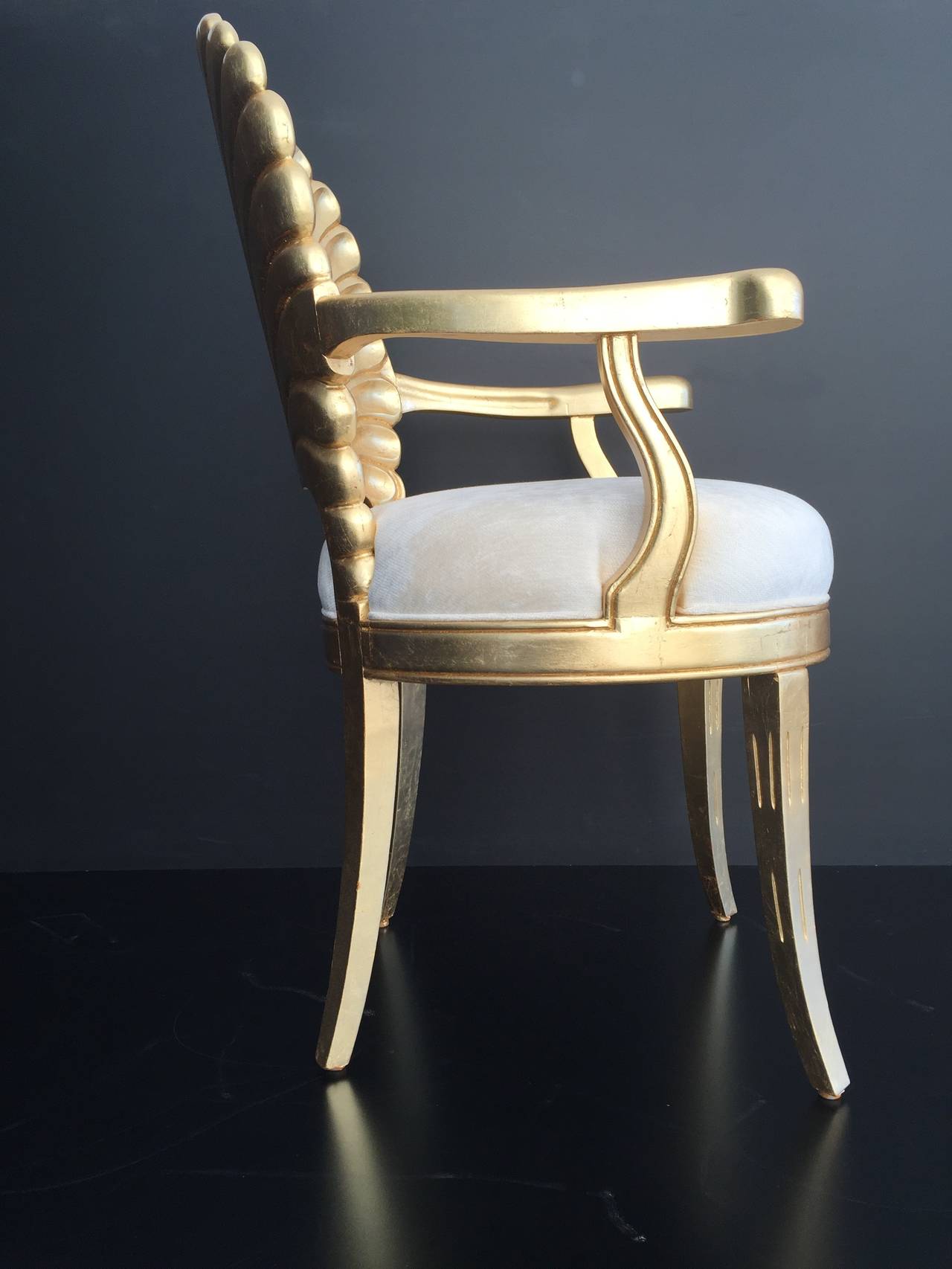 Late 20th Century  Venetian Grotto Style Shell Back Armchair