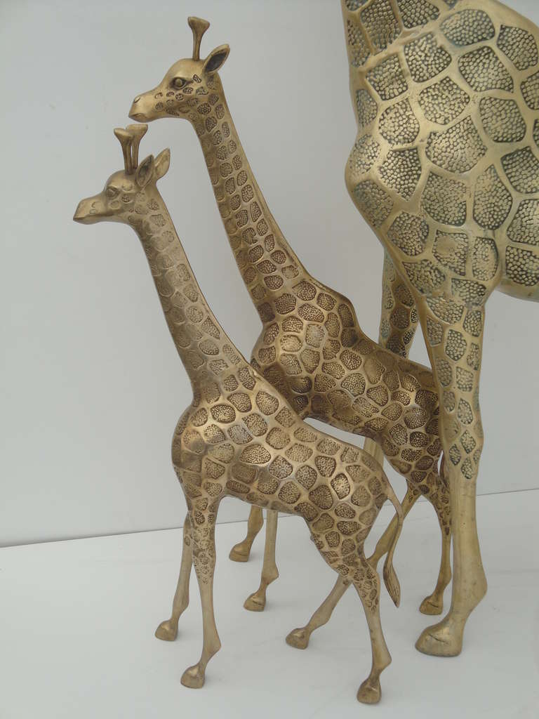 brass giraffe statue