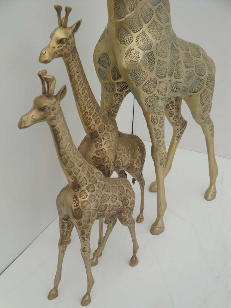 brass giraffe set
