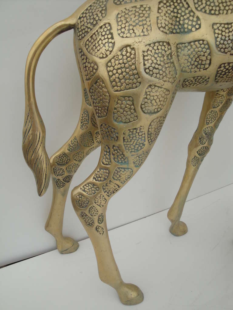 Brass Giraffe Family Sculpture 2