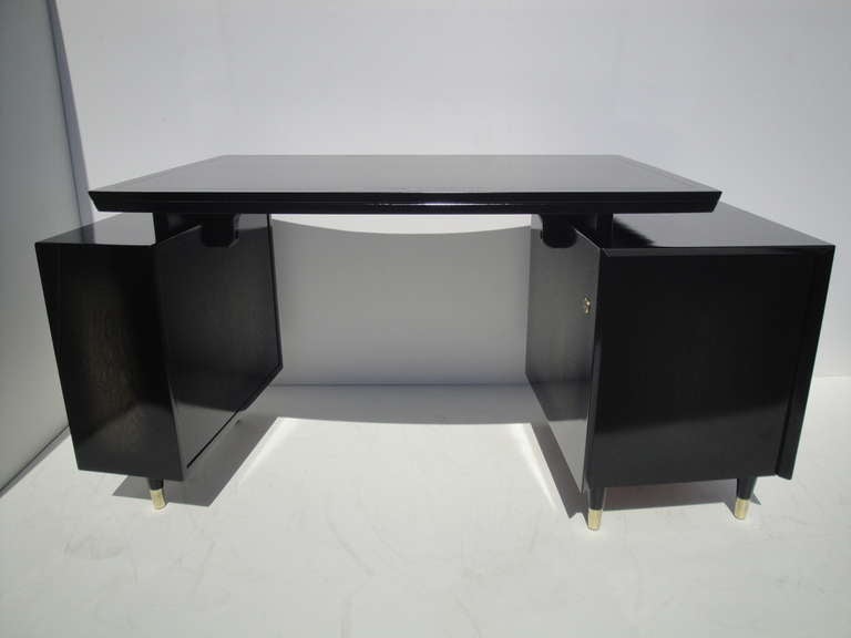 Mid-Century Modern Mid Century Modernist Curved Desk with Floating Top