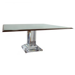 Gorgeous Jeffrey Bigelow Signed Lucite Dining Room Table Base 3