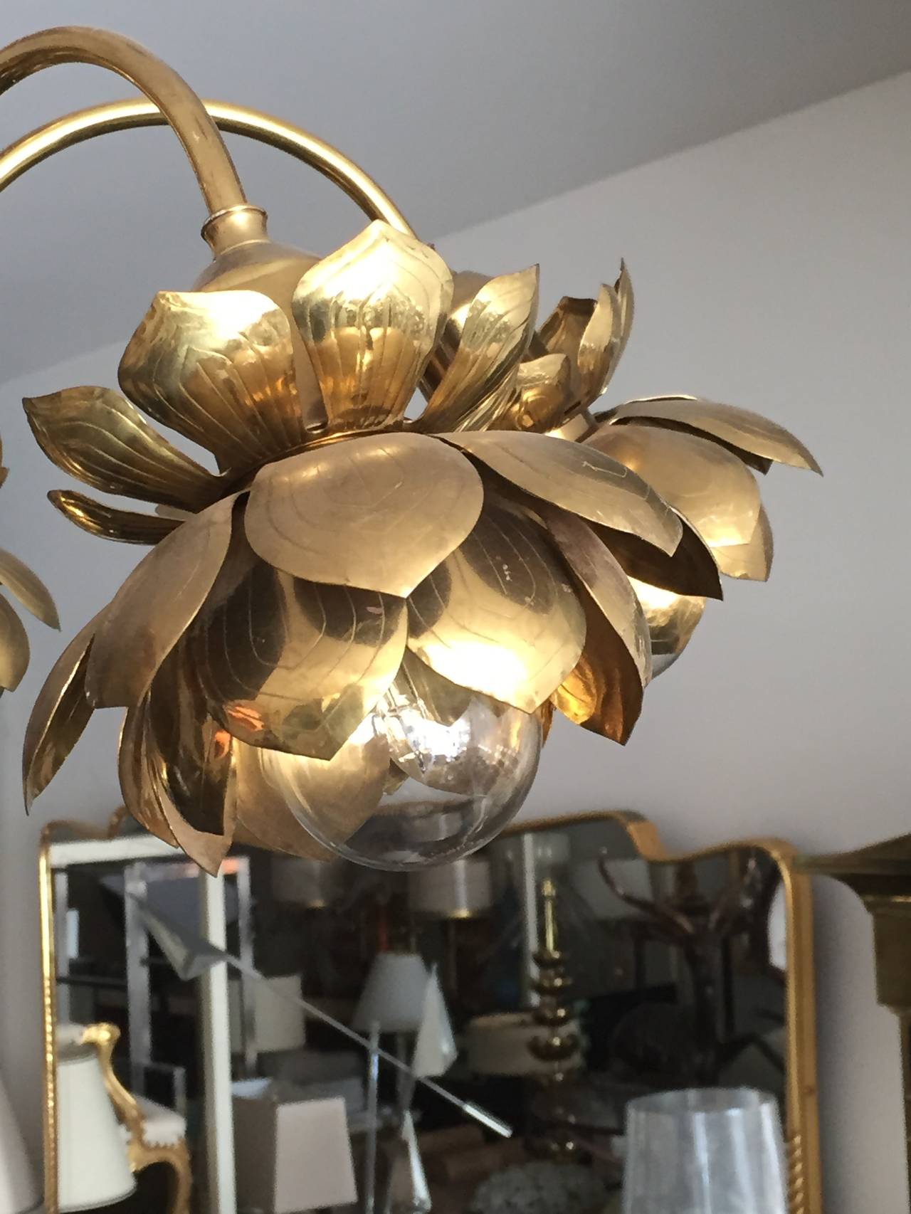 brass lotus lamp