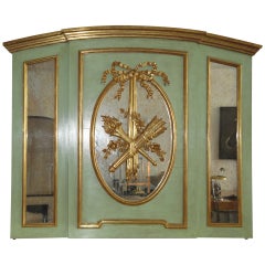 Exquisite Hand geschnitzt Französisch Stil Paket vergoldet Trumeau Spiegel
