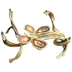 Jacques Duval-Brasseur Illuminated Butterfly, Brown Agate Coffee Table 9