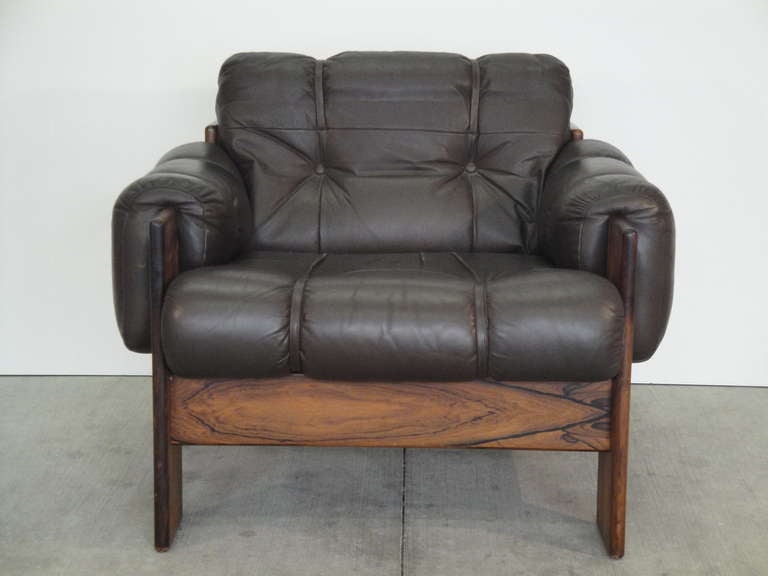 Finnish Mid Century Modern Palisander Rosewood Lounge Chair