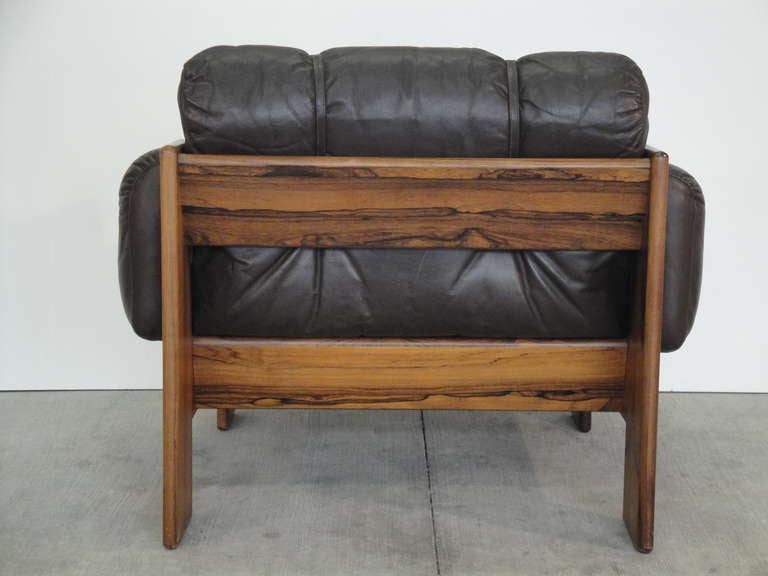 Mid Century Modern Palisander Rosewood Lounge Chair In Excellent Condition In North Hollywood, CA