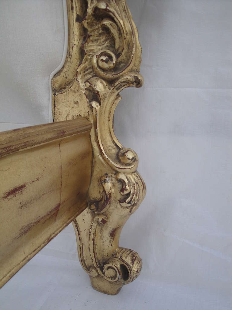 Rococo Style Gold Leafed Queen Bed 5