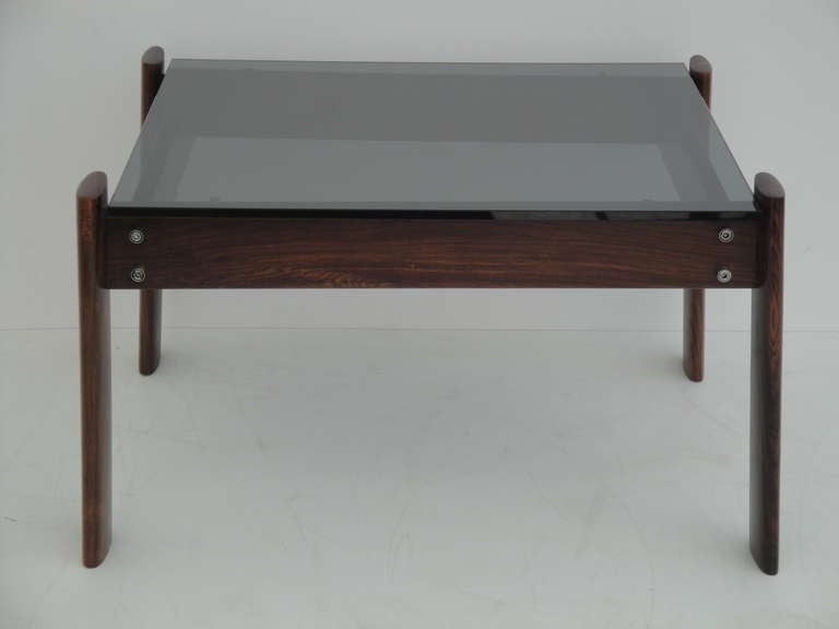Set of Three Percival Lafer Brazilian Rosewood End or Side Table In Good Condition For Sale In North Hollywood, CA