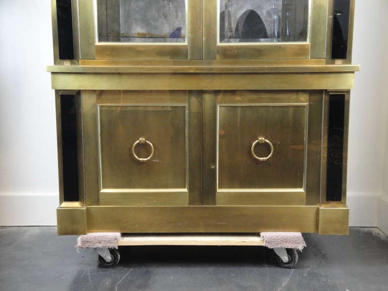 Stunning Mastercraft Brass Vitrine Cabinet 2