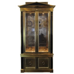 Atemberaubende Mastercraft Messing Vitrine Schrank