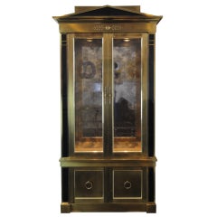 Stunning Mastercraft Brass Vitrine Cabinet