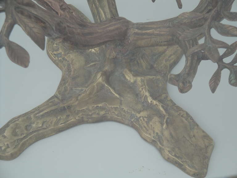 Brass Tree Sculpture Coffee Table Style of Willy Daro 5