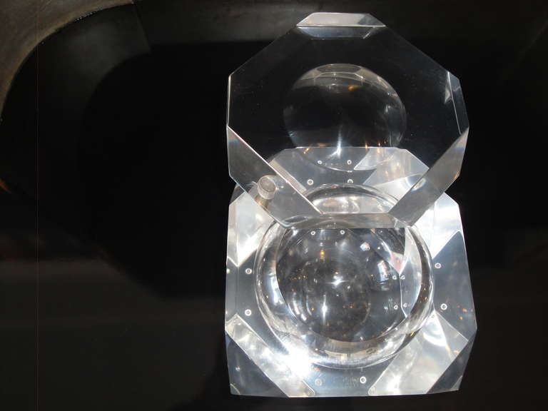 Mid-20th Century Carole Stupell Lucite Ice Bucket or Candy Dish