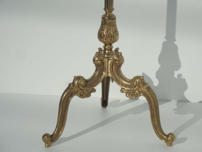 Gorgeous Triple Rococo Leg Brass and Wood Valet 1