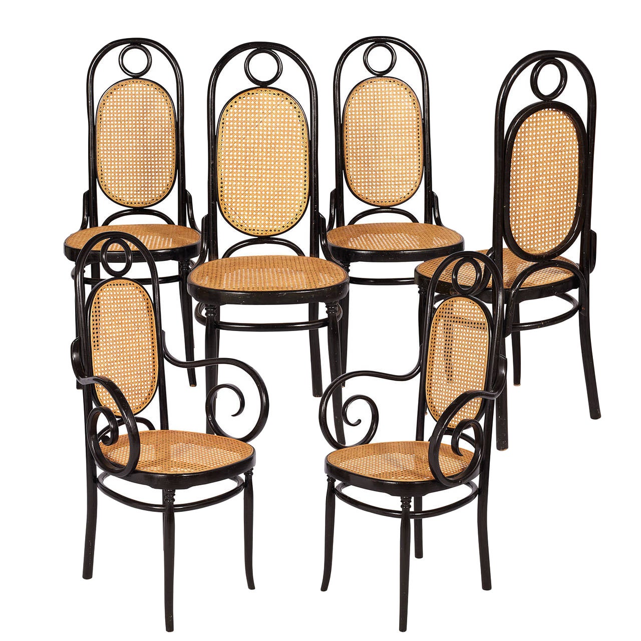 Set of Six Josef Hoffmann Dining Chairs