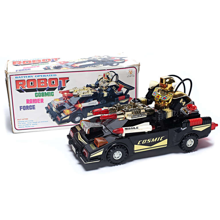 Late 20th Century Group of Vintage Toy Robots with Original Packaging
