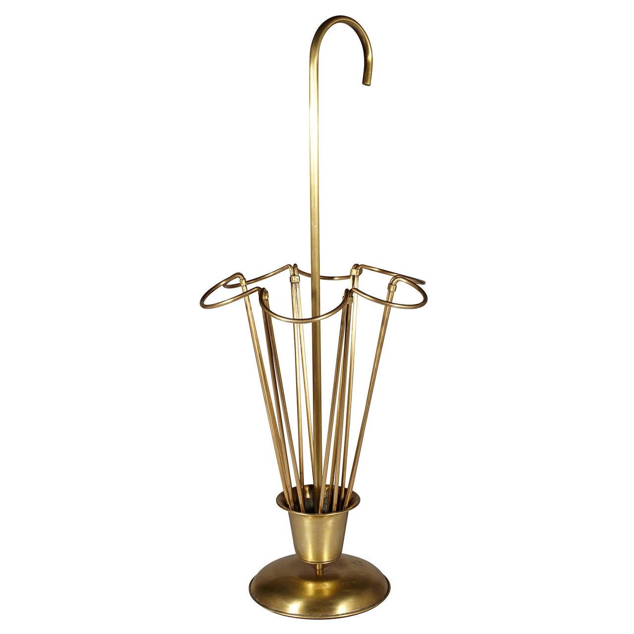 American Vintage Umbrella Stand in Brass