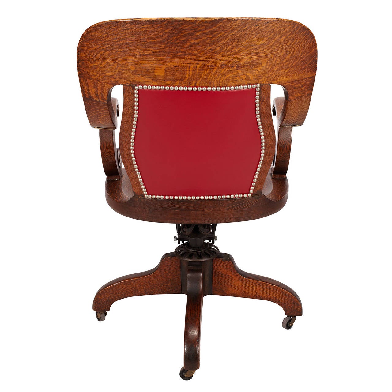 20th Century Oak Swivel Banker's Chair