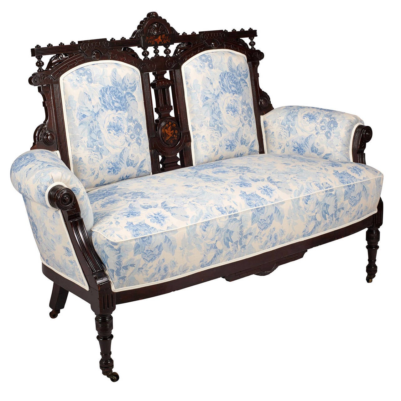 Antique Mahogany Eastlake Settee at 1stdibs