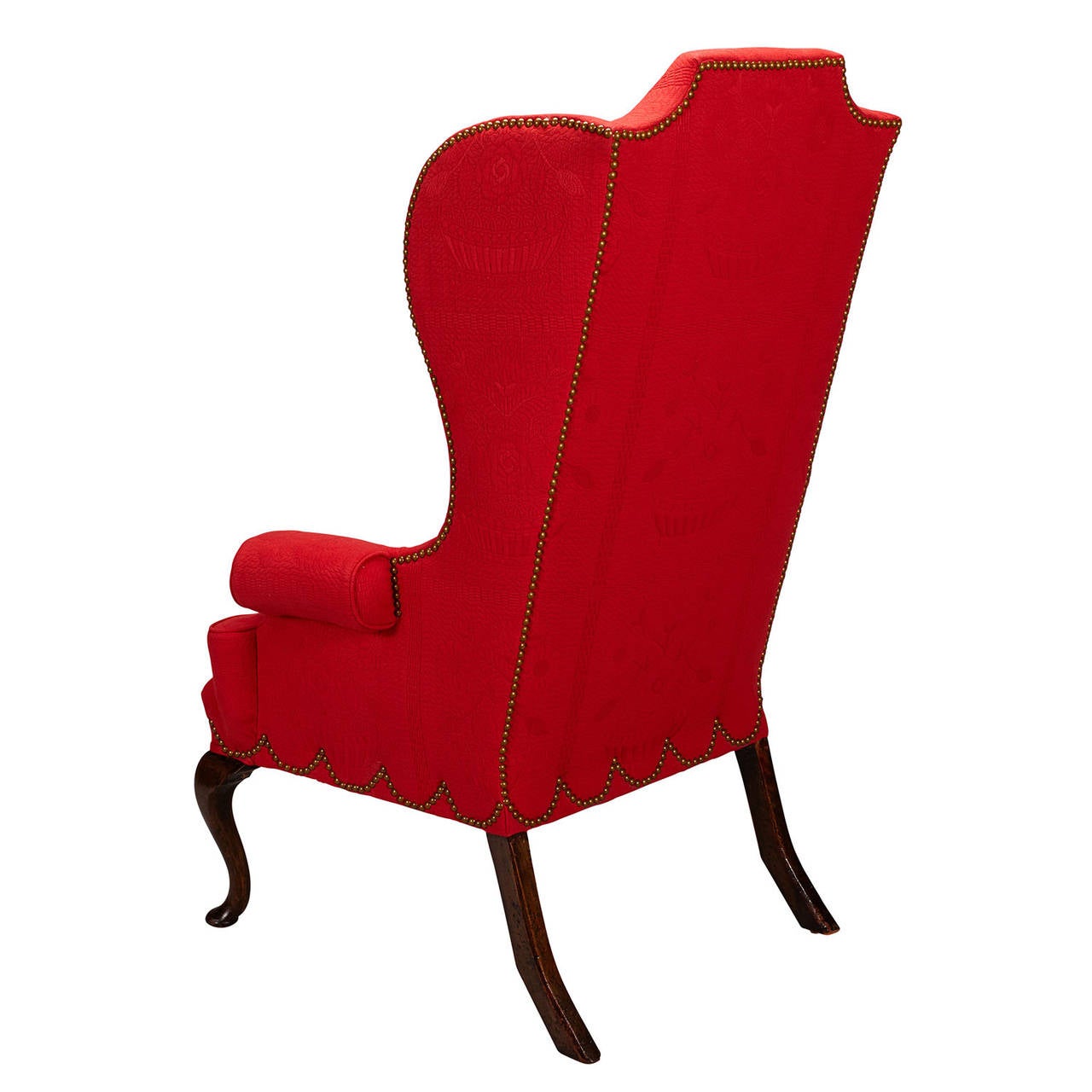 19th Century George II Style High Back Wing Chair