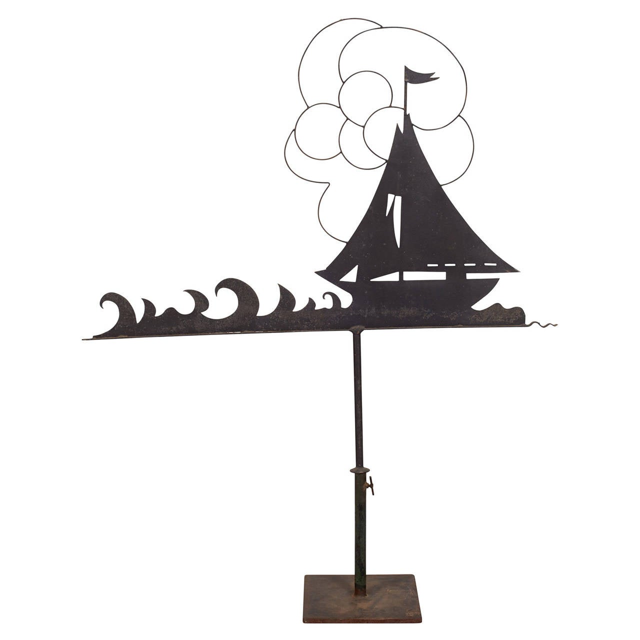 American Sailboat at Sea Weathervane