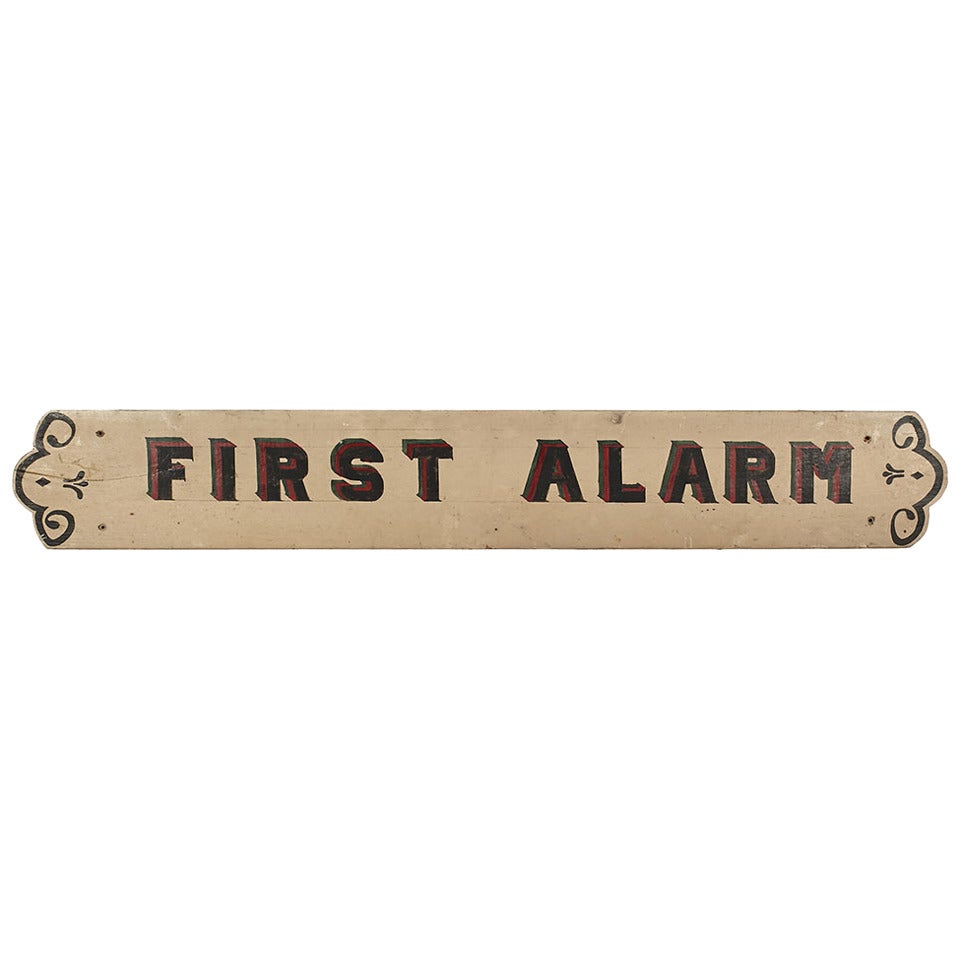Vintage First Alarm Sign