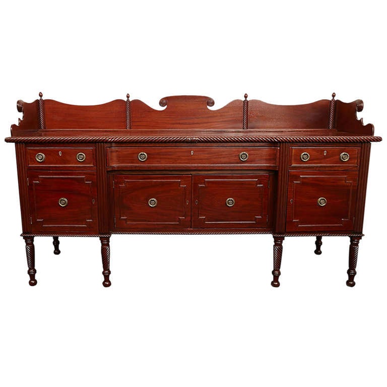 1830s Irish Regency Mahogany Sideboard at 1stDibs