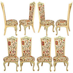 Vintage Set of Eight, 20th Century Hollywood Regency Chairs