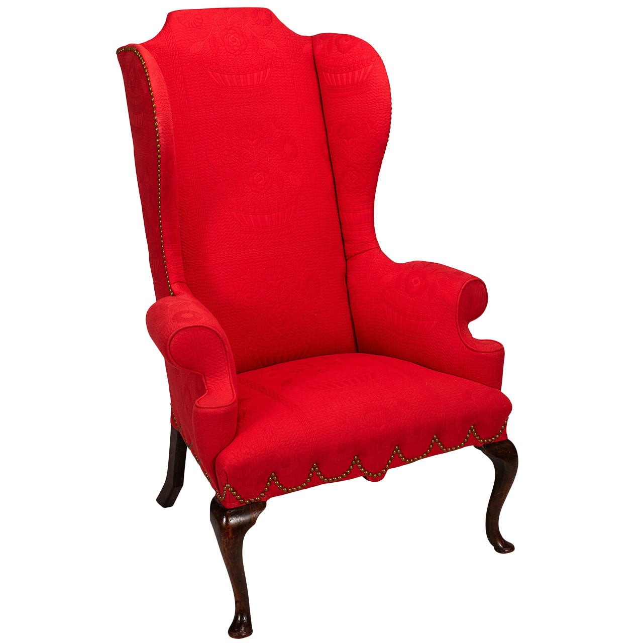 George II Style High Back Wing Chair
