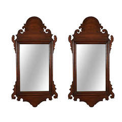 Pair of American Chippendale Style Mirrors