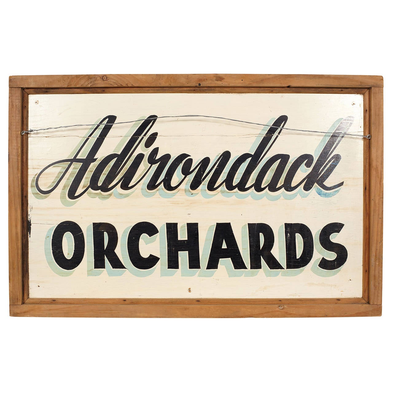 A vintage wood sign from the Adirondacks. Both sides painted. Ready to hang.