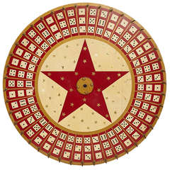Antique Game Wheel with Stars and Dice