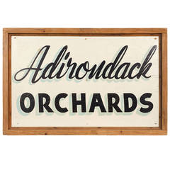 Vintage "Adirondack Orchards" Sign