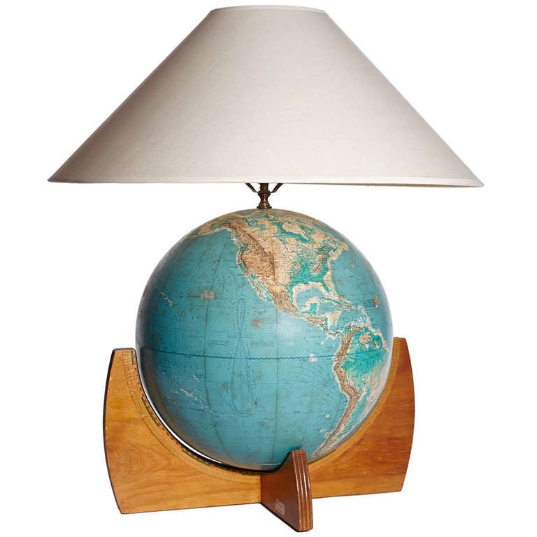 Vintage Globe Table Lamp At 1stdibs