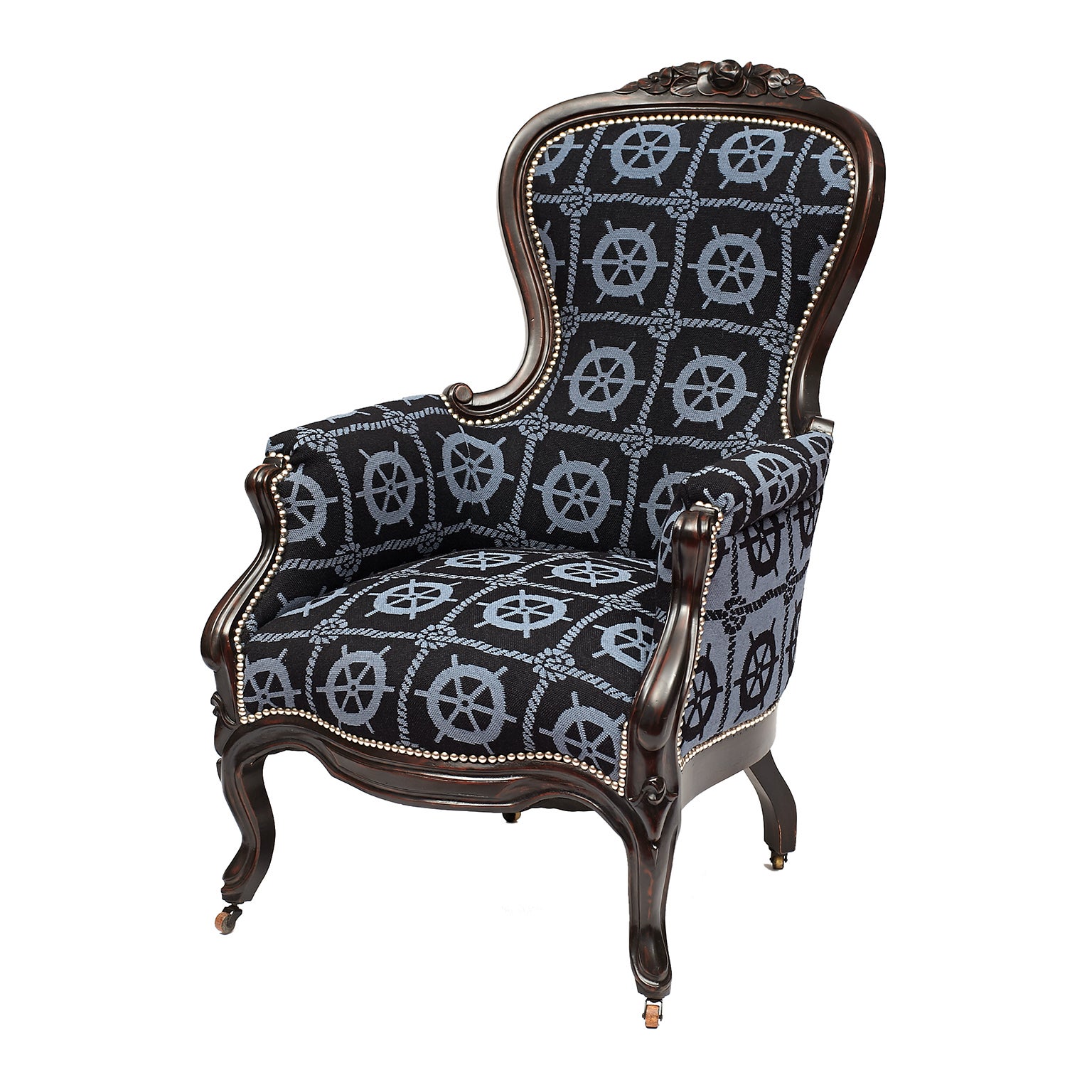 19th c. Victorian Captain's Lounge Chair