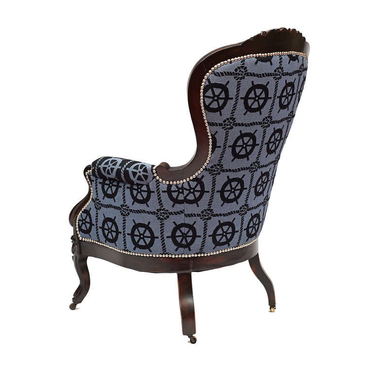American 19th c. Victorian Captain's Lounge Chair