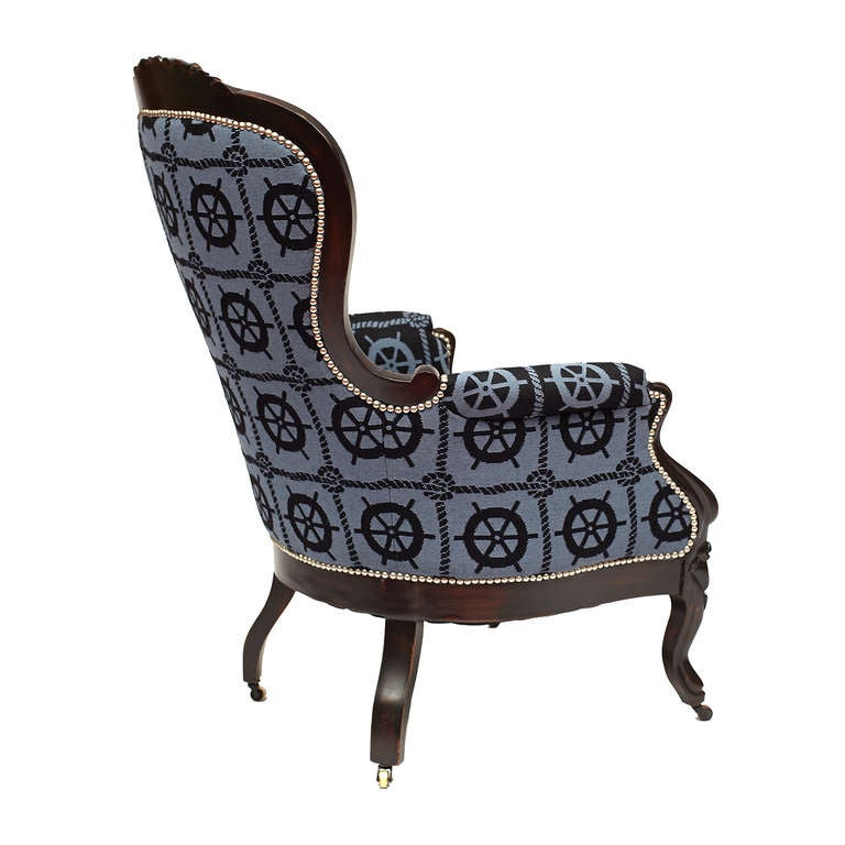 19th Century 19th c. Victorian Captain's Lounge Chair