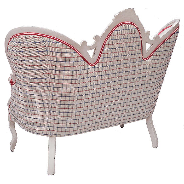 Victorian Anchor and Stripe Settee at 1stdibs