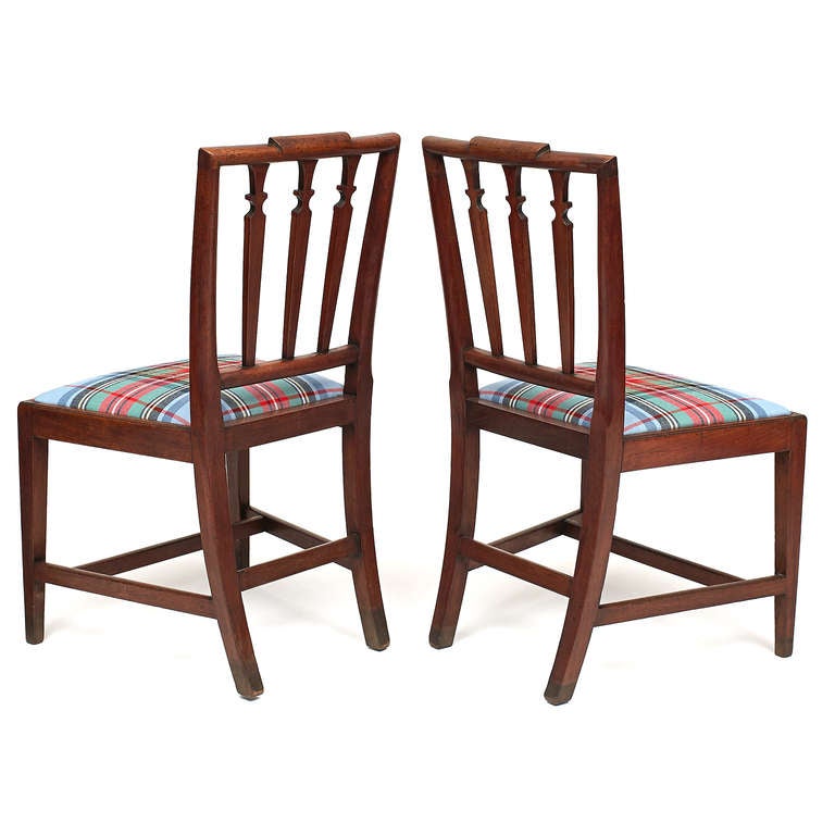 Pair of American Walnut Federal Side Chairs For Sale 2
